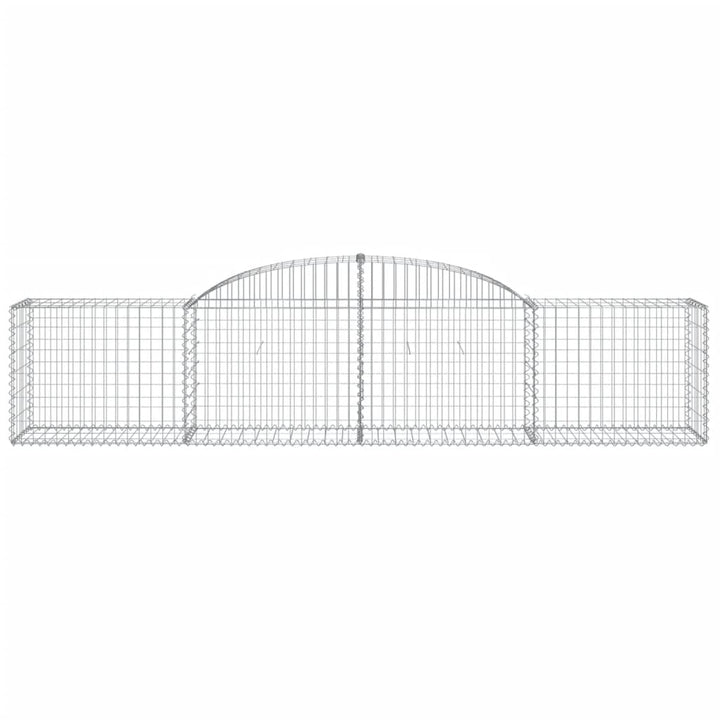 buede gabionkurve 15 stk. 300x50x60/80 cm galvaniseret jern
