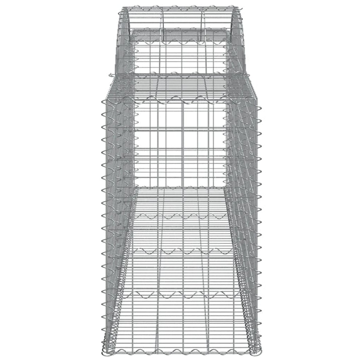 buede gabionkurve 2 stk. 300x50x80/100 cm galvaniseret jern