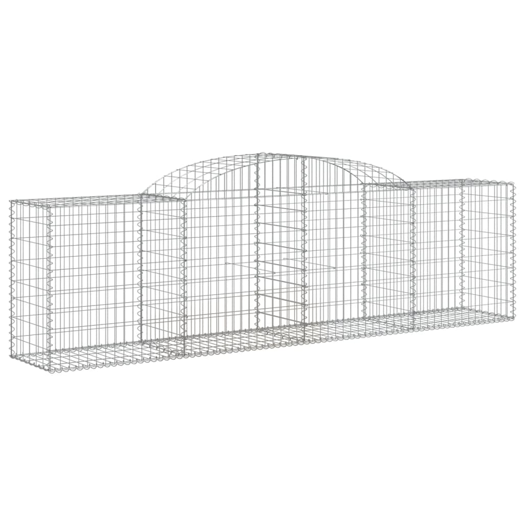 buede gabionkurve 5 stk. 300x50x80/100 cm galvaniseret jern