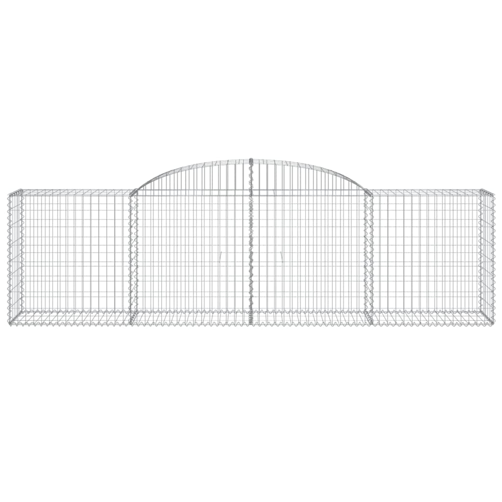 buede gabionkurve 6 stk. 300x50x80/100 cm galvaniseret jern