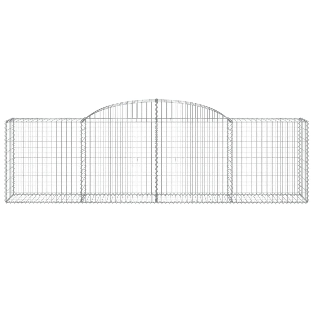 buede gabionkurve 7 stk. 300x50x80/100 cm galvaniseret jern