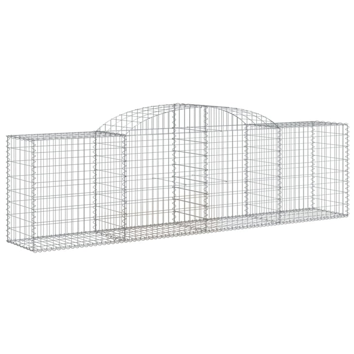 buede gabionkurve 10 stk. 300x50x80/100 cm galvaniseret jern