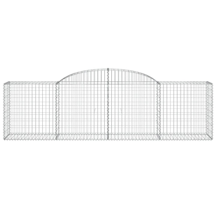 buede gabionkurve 17 stk. 300x50x80/100 cm galvaniseret jern