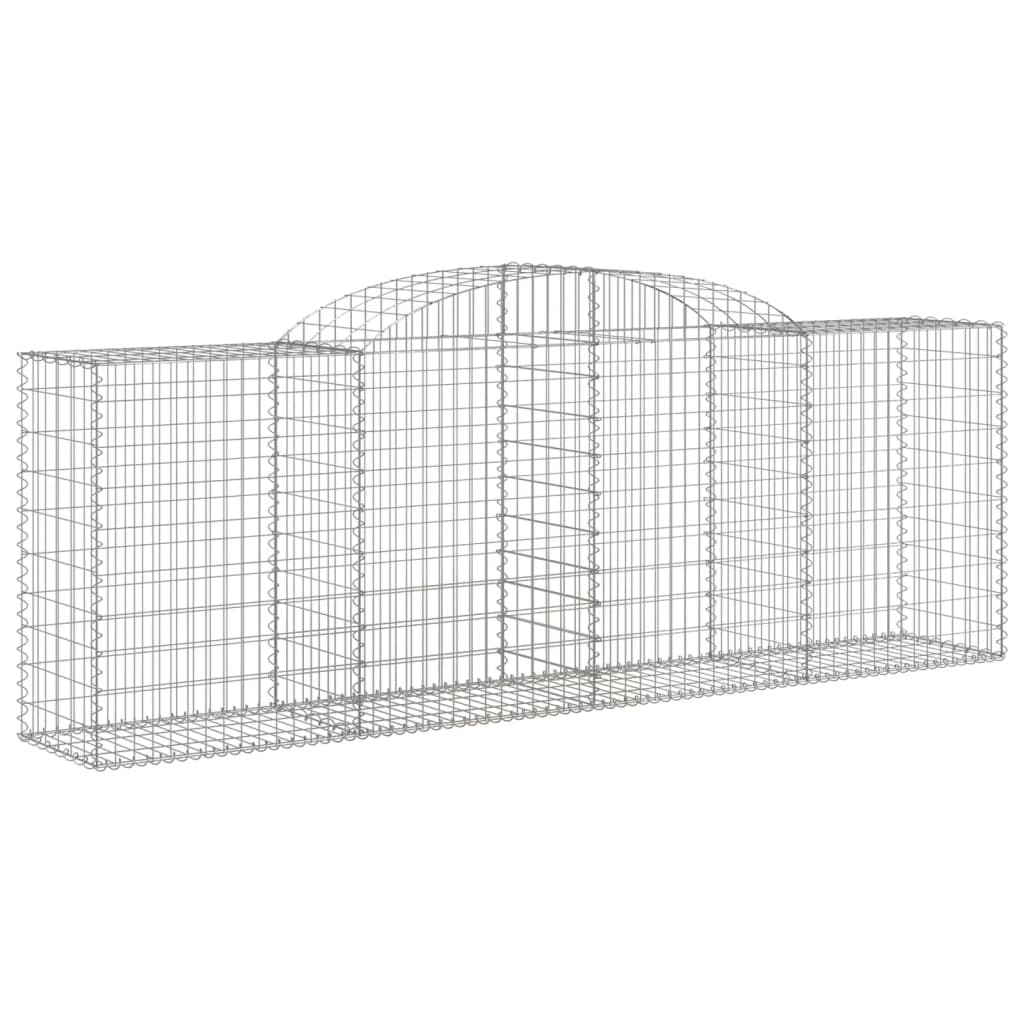 buede gabionkurve 2 stk. 300x50x100/120 cm galvaniseret jern