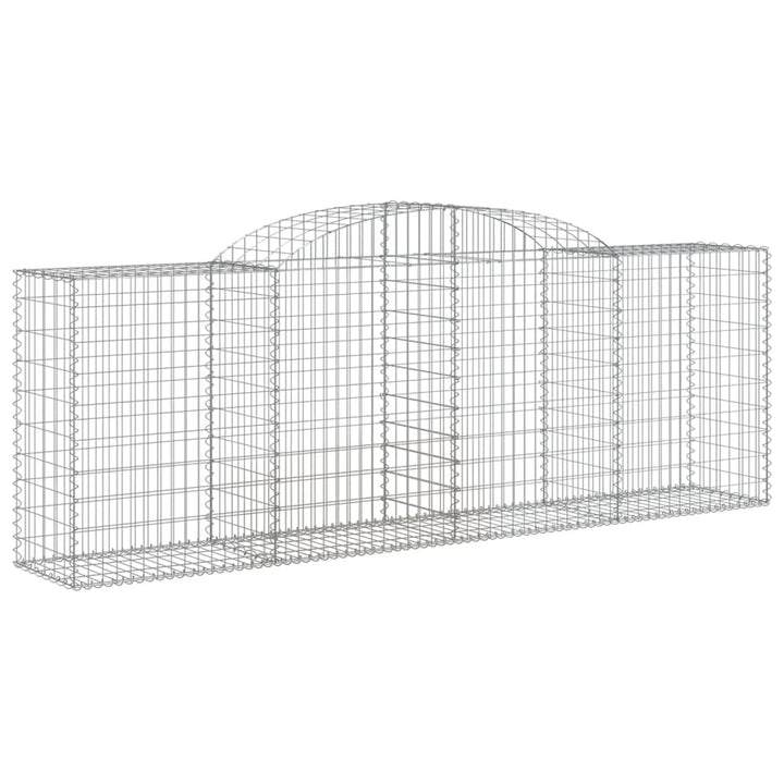 buede gabionkurve 2 stk. 300x50x100/120 cm galvaniseret jern