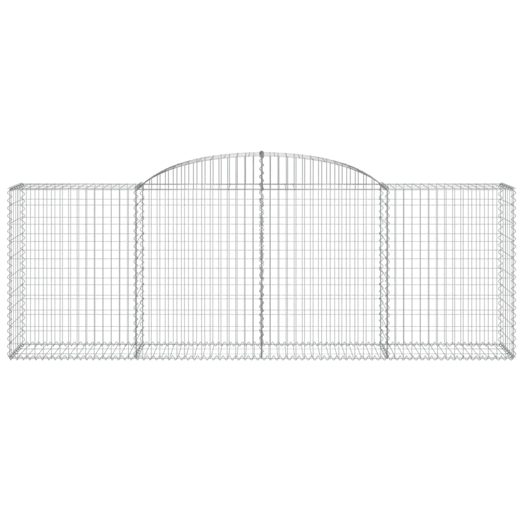 buede gabionkurve 4 stk. 300x50x100/120 cm galvaniseret jern