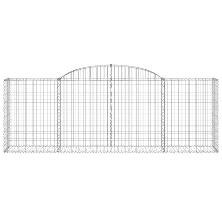buede gabionkurve 4 stk. 300x50x100/120 cm galvaniseret jern