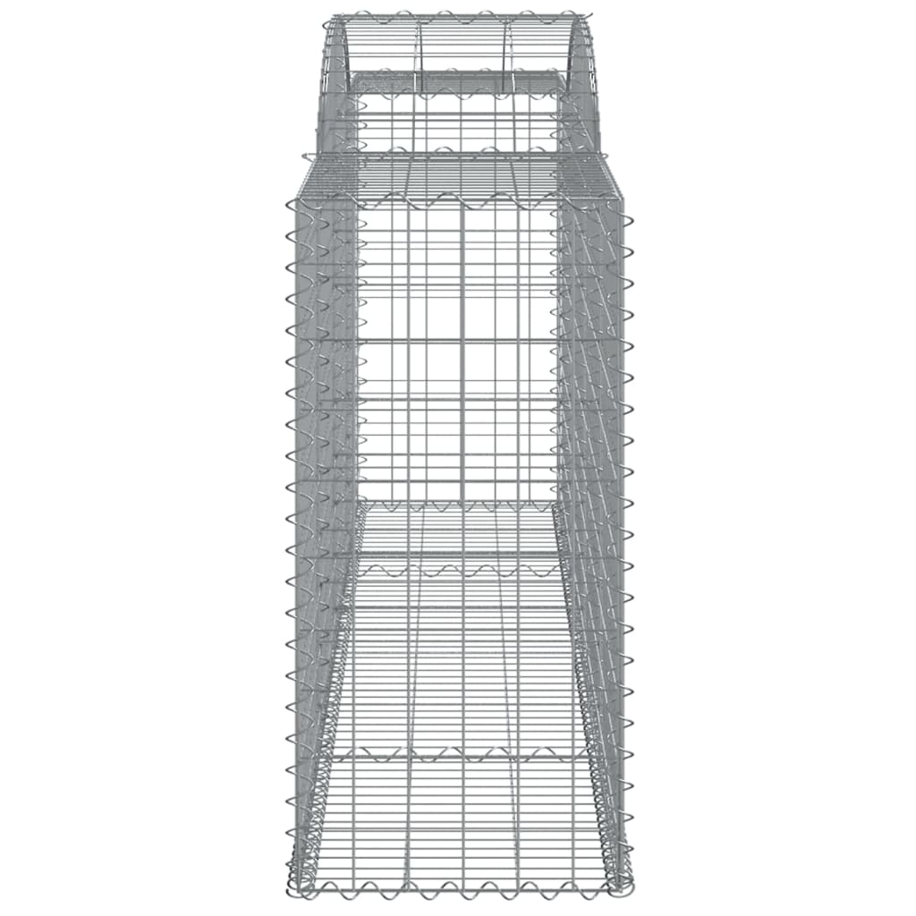 buede gabionkurve 7 stk. 300x50x100/120 cm galvaniseret jern