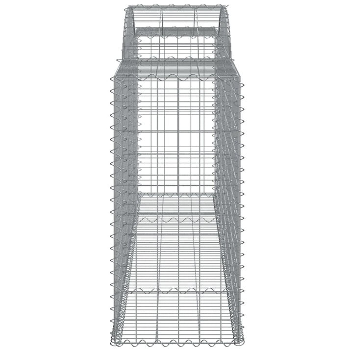 buede gabionkurve 7 stk. 300x50x100/120 cm galvaniseret jern