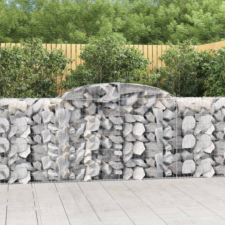 buede gabionkurve 12 stk. 300x50x100/120 cm galvaniseret jern
