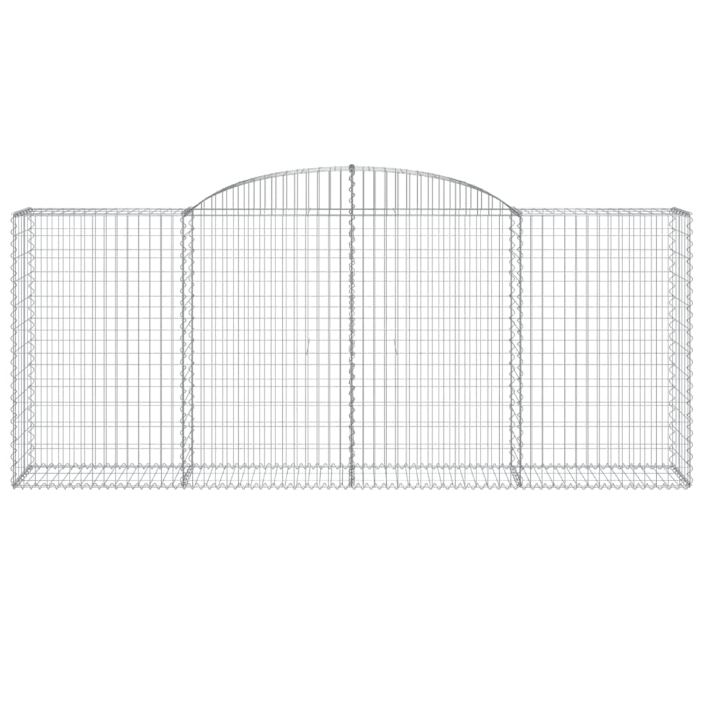 buede gabionkurve 3 stk. 300x50x120/140 cm galvaniseret jern