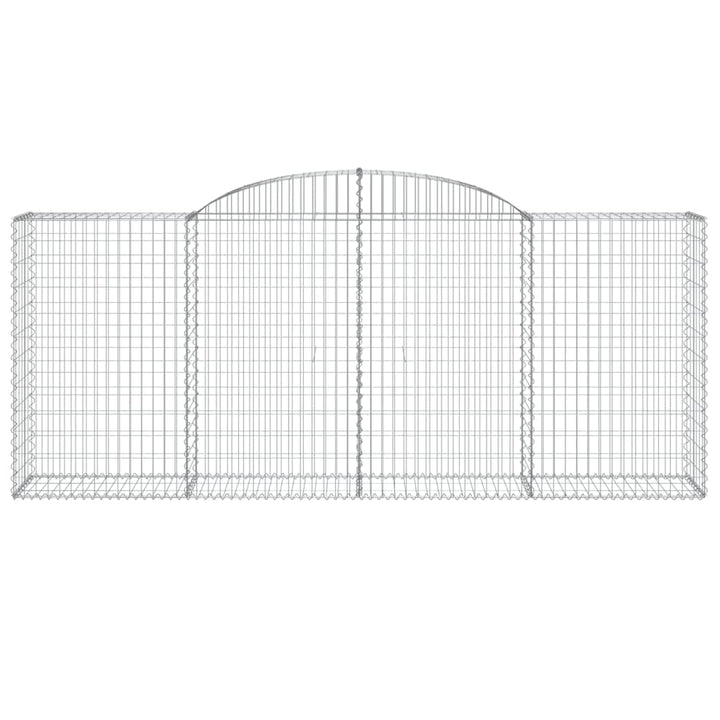buede gabionkurve 7 stk. 300x50x120/140 cm galvaniseret jern