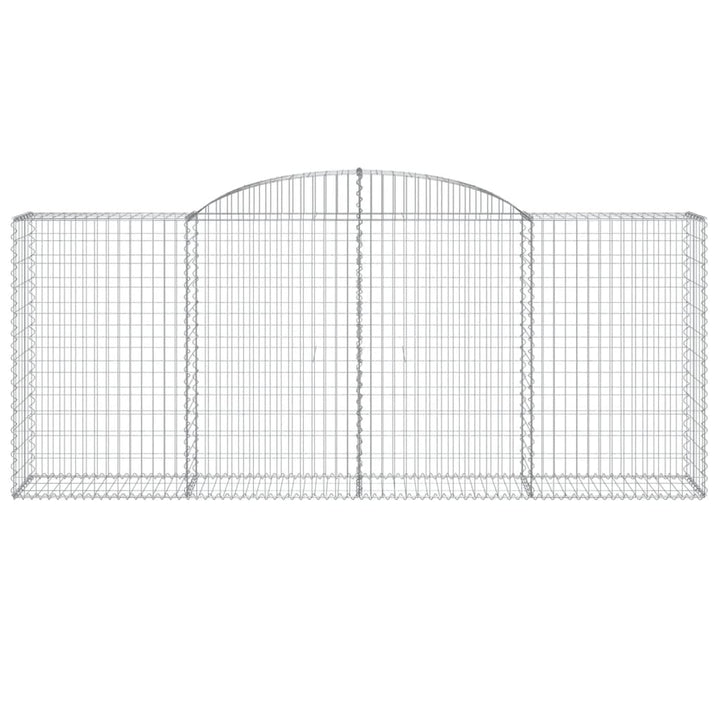 buede gabionkurve 8 stk. 300x50x120/140 cm galvaniseret jern