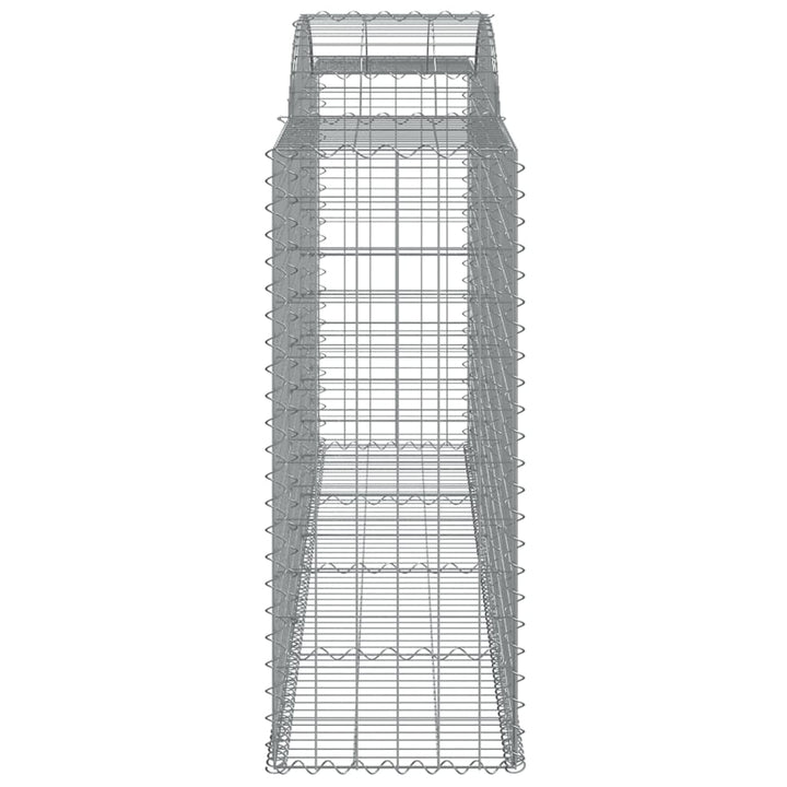 buede gabionkurve 8 stk. 300x50x120/140 cm galvaniseret jern