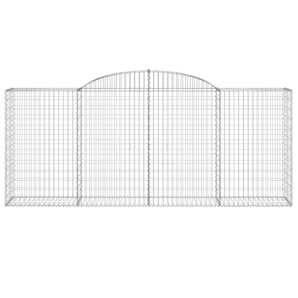 buede gabionkurve 13 stk. 300x50x120/140 cm galvaniseret jern