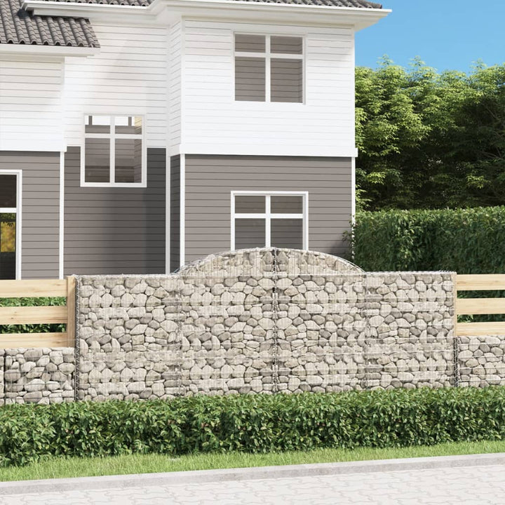 buede gabionkurve 13 stk. 300x50x120/140 cm galvaniseret jern