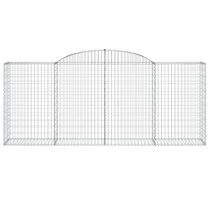 buede gabionkurve 15 stk. 300x50x120/140 cm galvaniseret jern