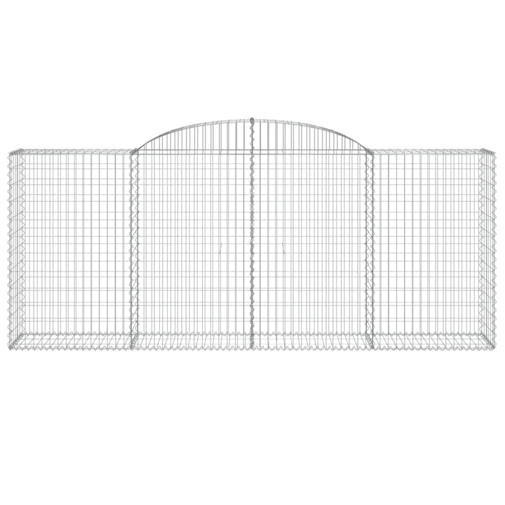 buede gabionkurve 17 stk. 300x50x120/140 cm galvaniseret jern