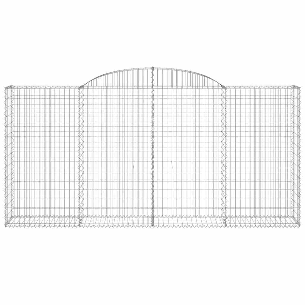 buede gabionkurve 2 stk. 300x50x140/160 cm galvaniseret jern