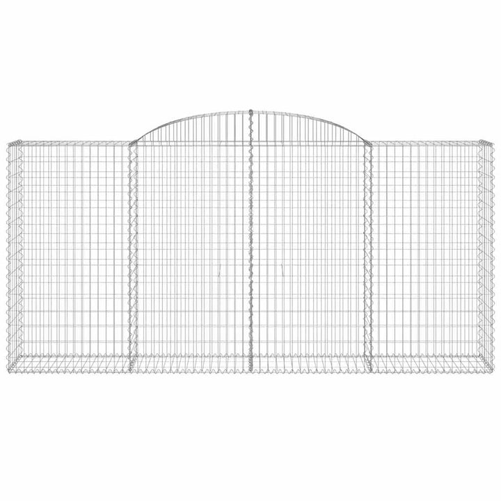 buede gabionkurve 2 stk. 300x50x140/160 cm galvaniseret jern
