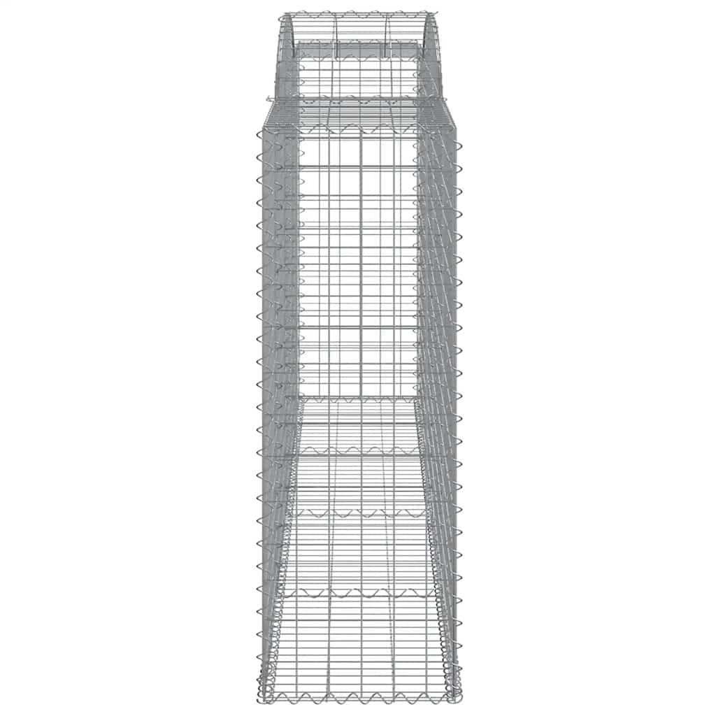 buede gabionkurve 2 stk. 300x50x140/160 cm galvaniseret jern