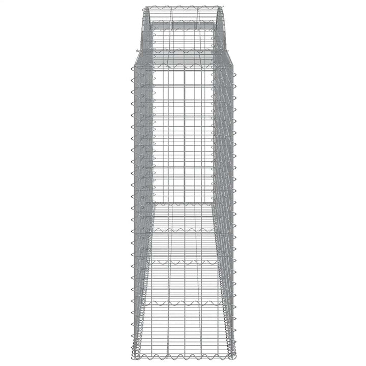 buede gabionkurve 2 stk. 300x50x140/160 cm galvaniseret jern