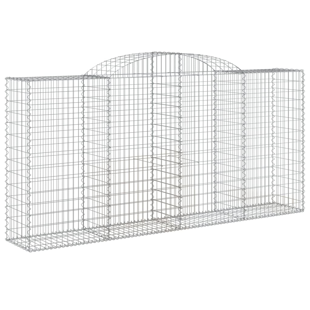 buede gabionkurve 4 stk. 300x50x140/160 cm galvaniseret jern