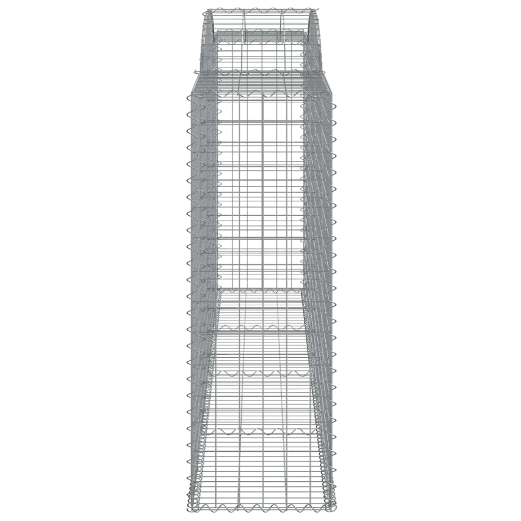 buede gabionkurve 4 stk. 300x50x140/160 cm galvaniseret jern
