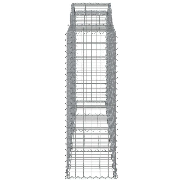 buede gabionkurve 4 stk. 300x50x140/160 cm galvaniseret jern