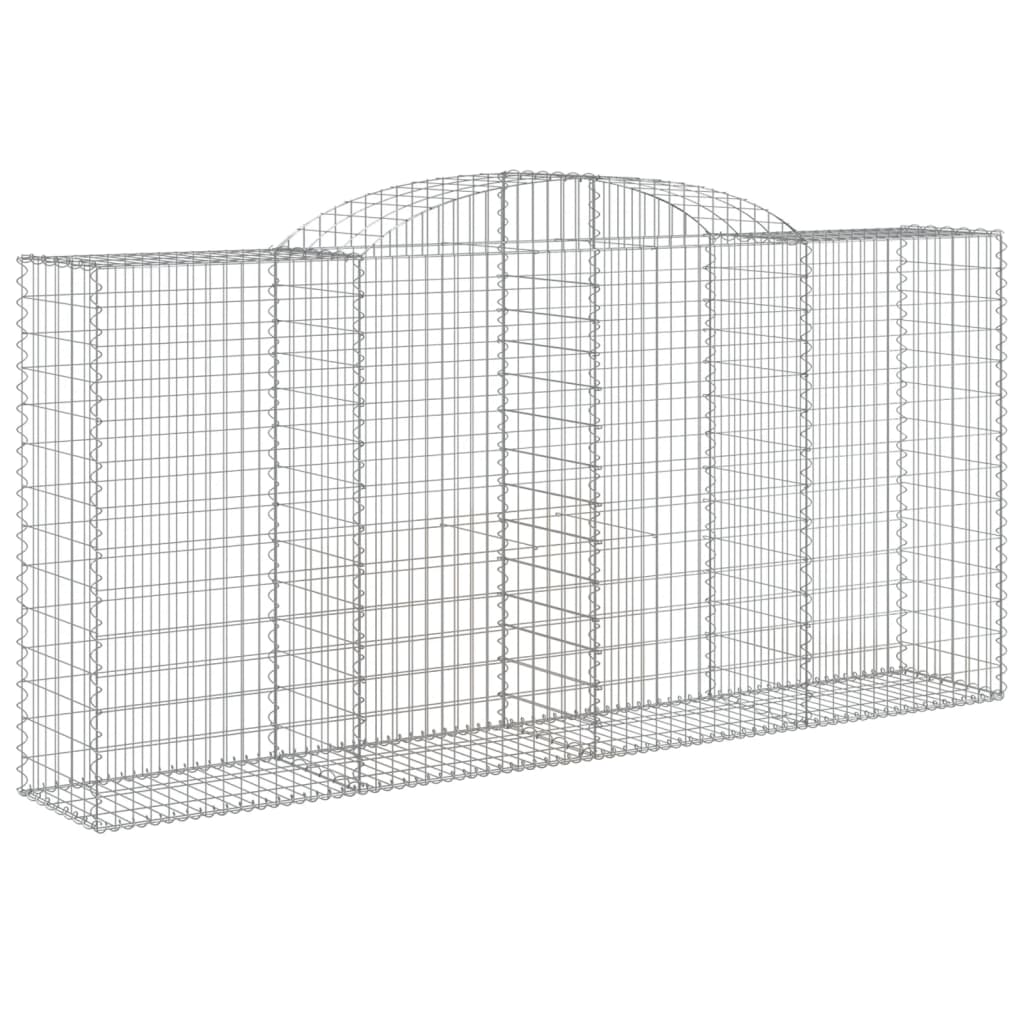 buede gabionkurve 6 stk. 300x50x140/160 cm galvaniseret jern