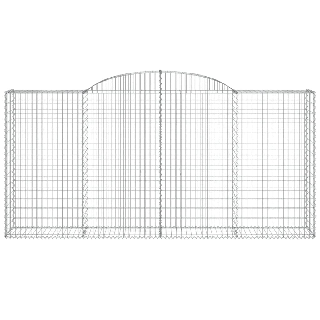 buede gabionkurve 6 stk. 300x50x140/160 cm galvaniseret jern