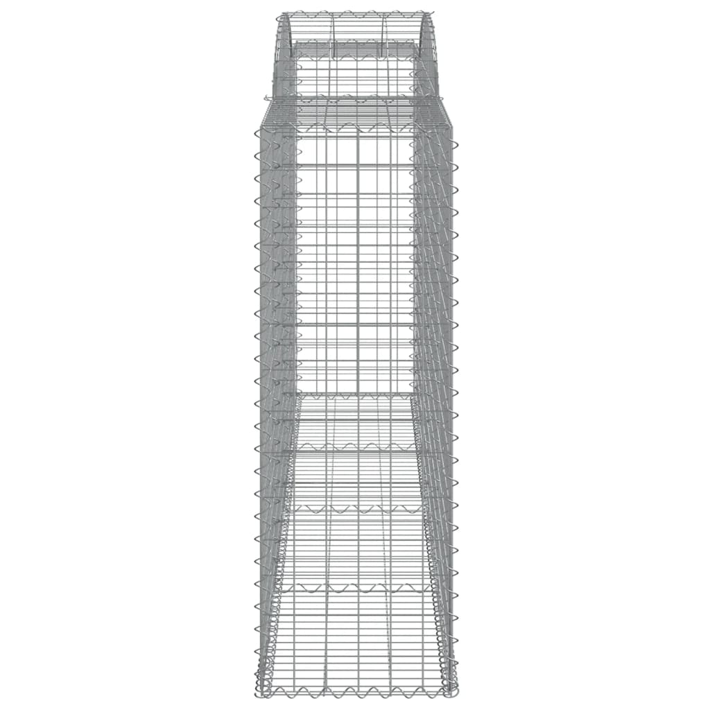 buede gabionkurve 6 stk. 300x50x140/160 cm galvaniseret jern