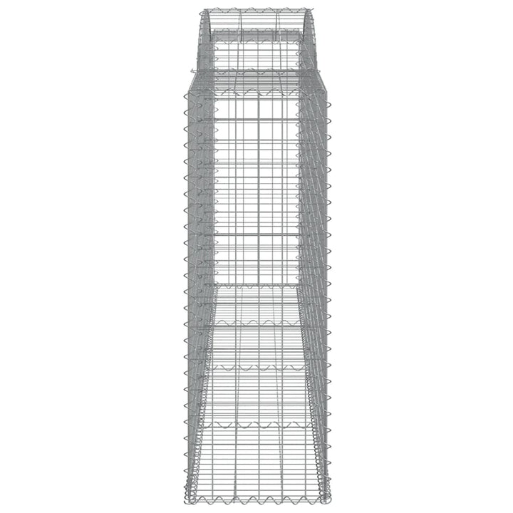 buede gabionkurve 6 stk. 300x50x140/160 cm galvaniseret jern