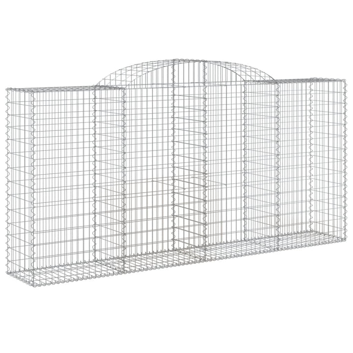 buede gabionkurve 7 stk. 300x50x140/160 cm galvaniseret jern