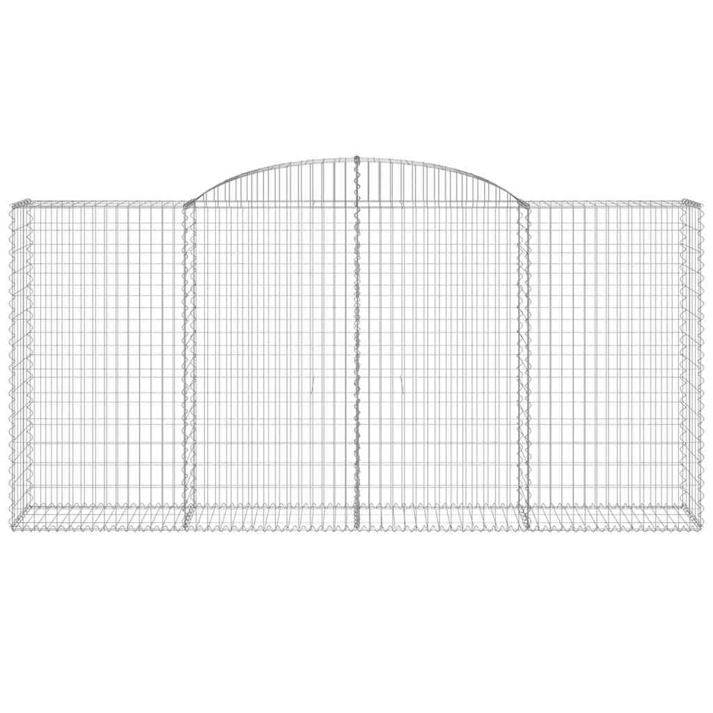 buede gabionkurve 13 stk. 300x50x140/160 cm galvaniseret jern