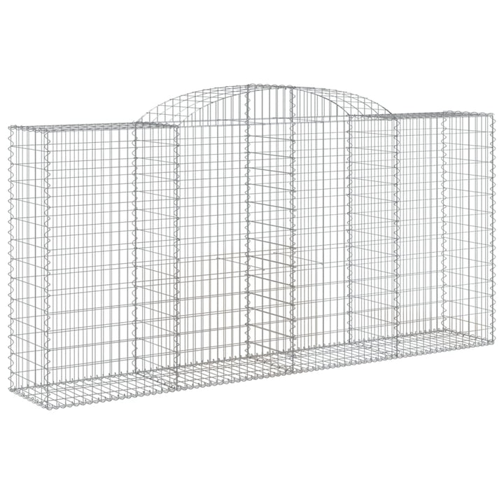 buede gabionkurve 15 stk. 300x50x140/160 cm galvaniseret jern