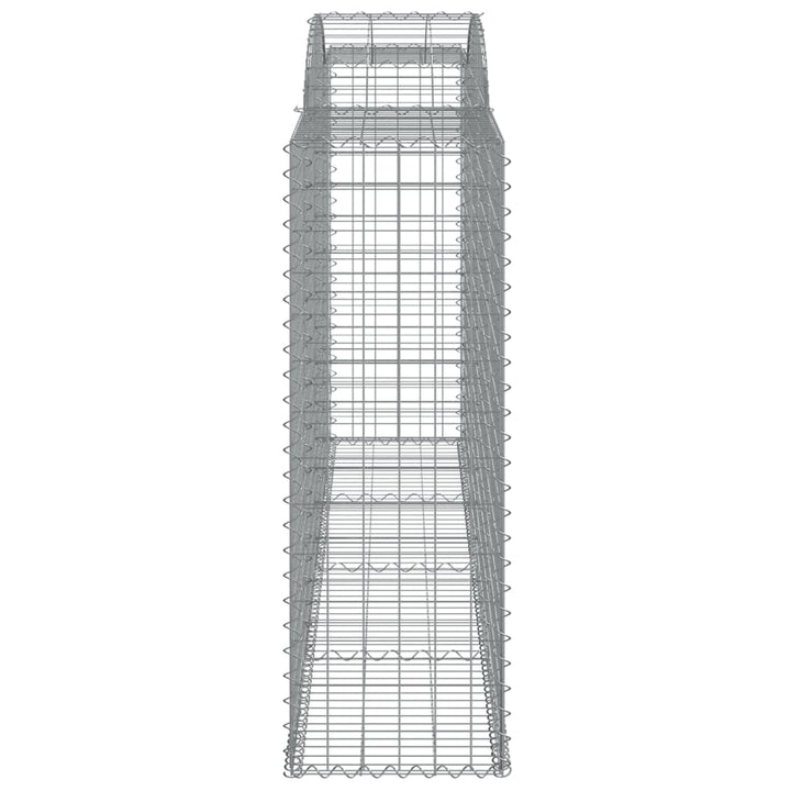 buede gabionkurve 17 stk. 300x50x140/160 cm galvaniseret jern