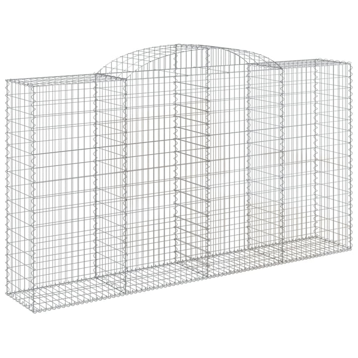 buede gabionkurve 4 stk. 300x50x160/180 cm galvaniseret jern