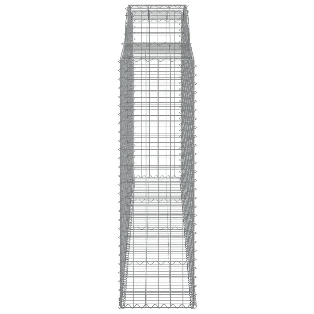 buede gabionkurve 4 stk. 300x50x160/180 cm galvaniseret jern