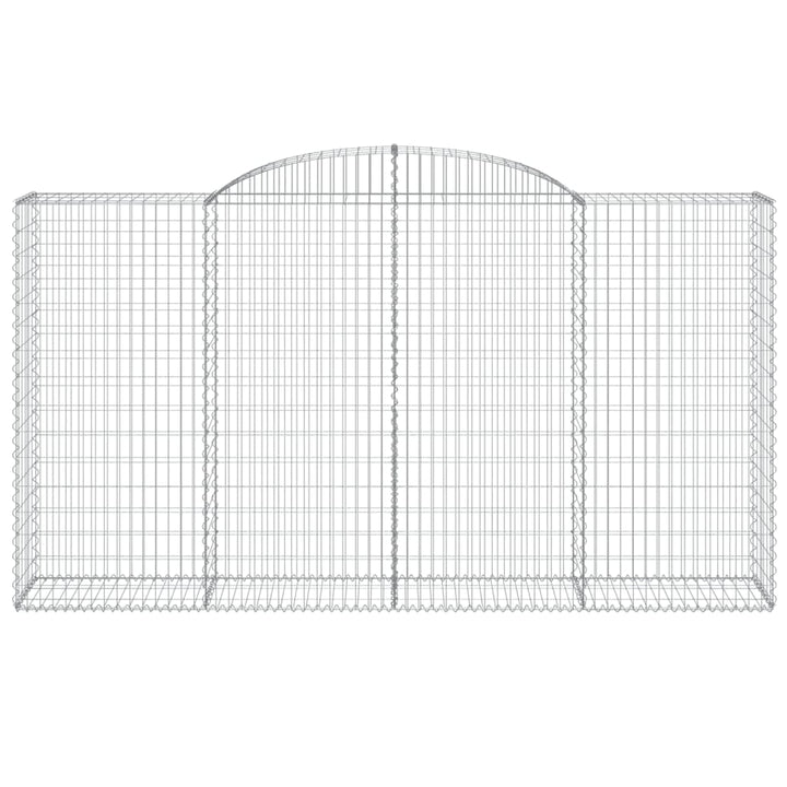 buede gabionkurve 5 stk. 300x50x160/180 cm galvaniseret jern
