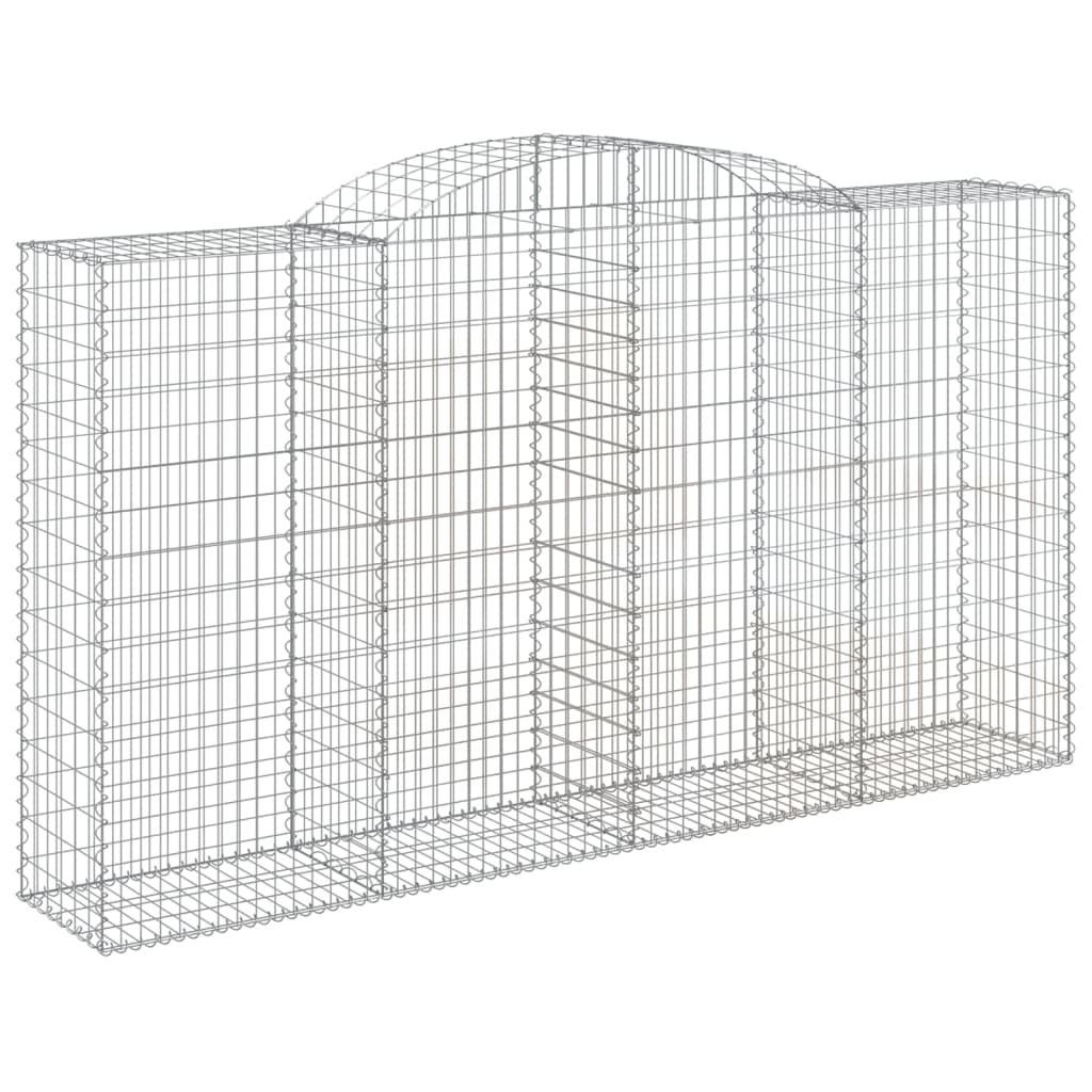 buede gabionkurve 8 stk. 300x50x160/180 cm galvaniseret jern