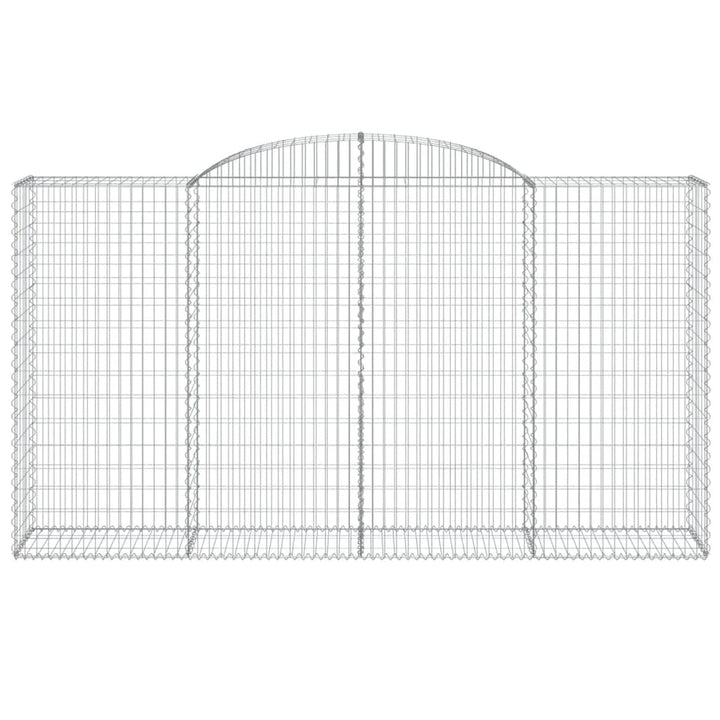 buede gabionkurve 9 stk. 300x50x160/180 cm galvaniseret jern
