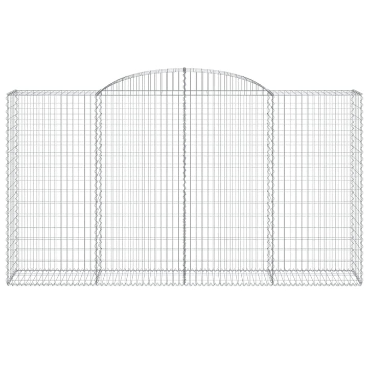 buede gabionkurve 10 stk. 300x50x160/180 cm galvaniseret jern