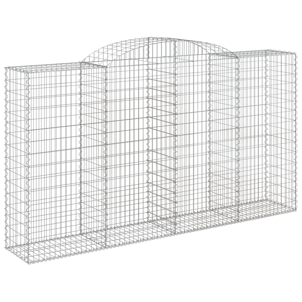 buede gabionkurve 12 stk. 300x50x160/180 cm galvaniseret jern