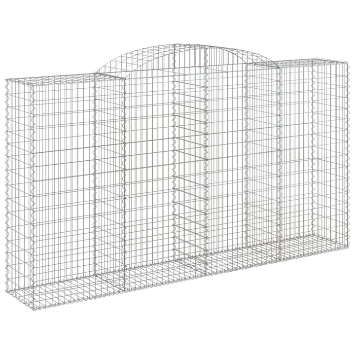 buede gabionkurve 12 stk. 300x50x160/180 cm galvaniseret jern
