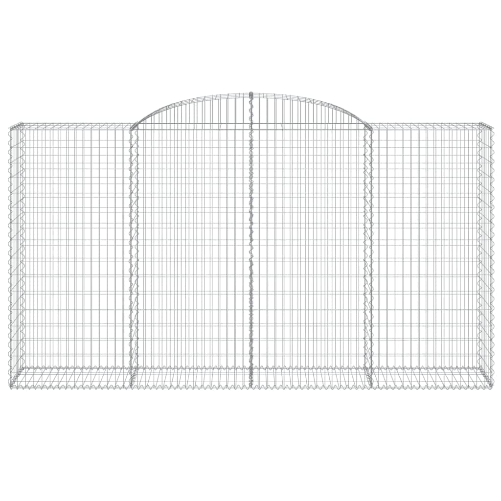 buede gabionkurve 13 stk. 300x50x160/180 cm galvaniseret jern