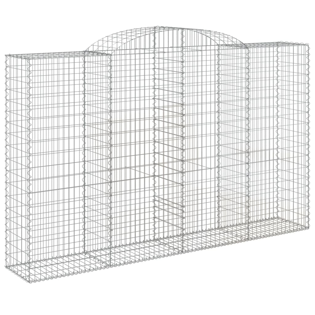 buede gabionkurve 2 stk. 300x50x180/200 cm galvaniseret jern