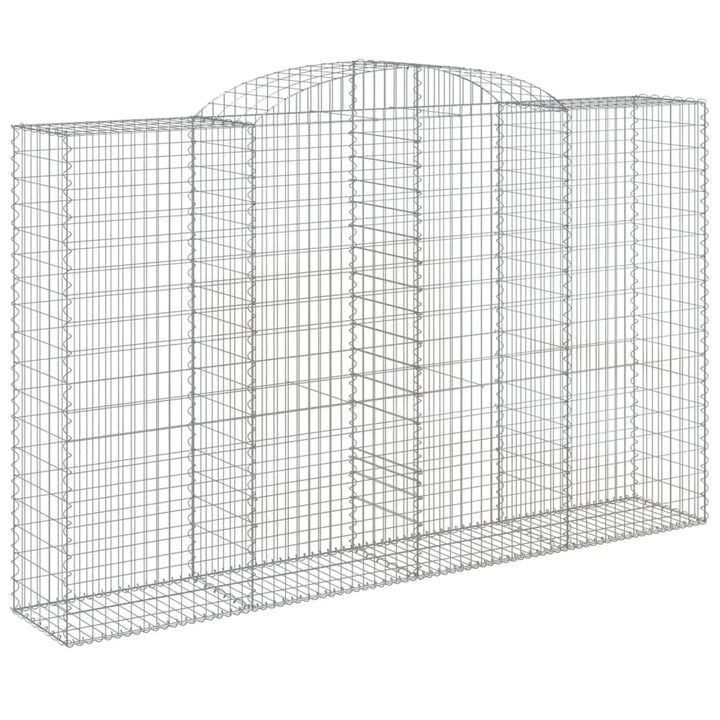 buede gabionkurve 2 stk. 300x50x180/200 cm galvaniseret jern