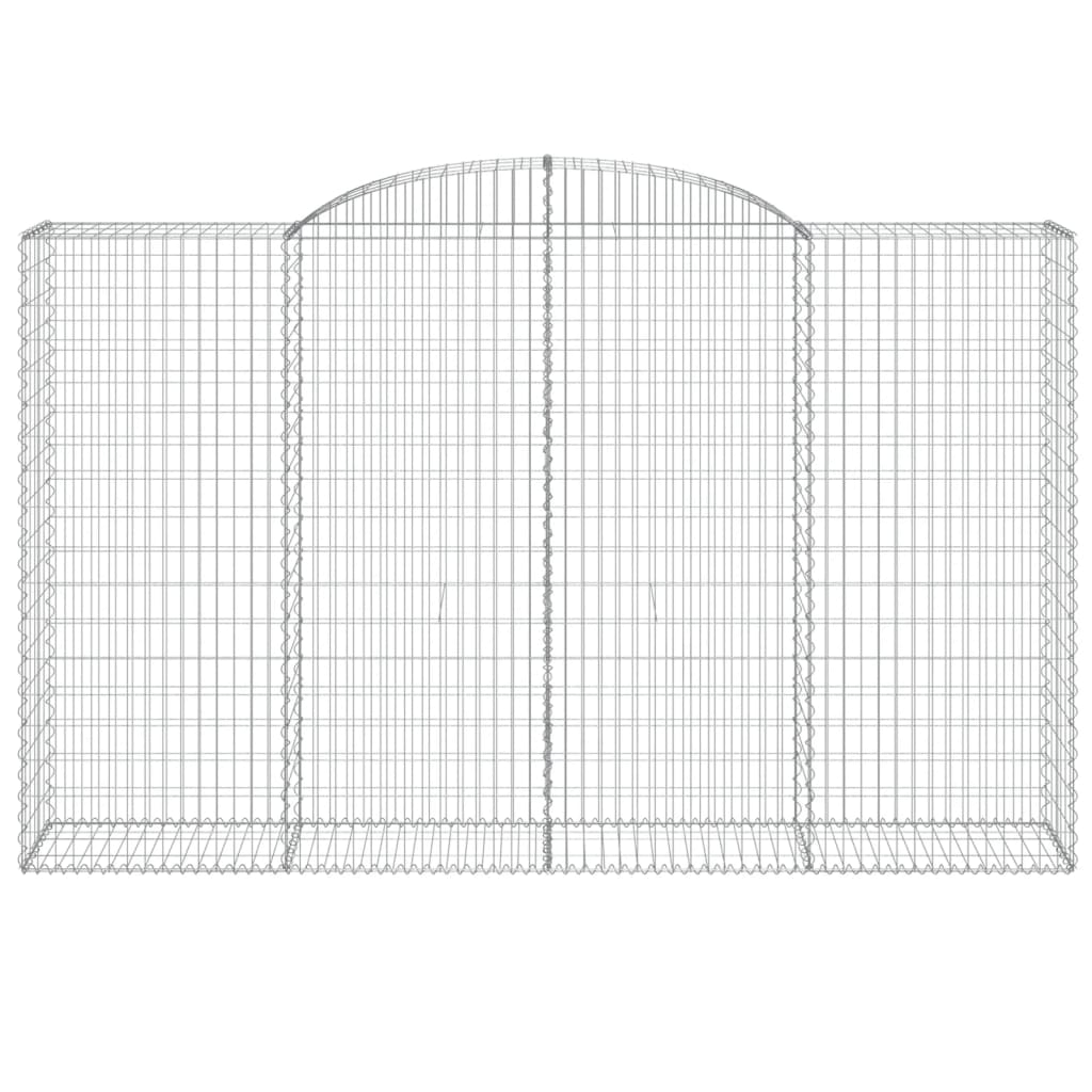 buede gabionkurve 2 stk. 300x50x180/200 cm galvaniseret jern