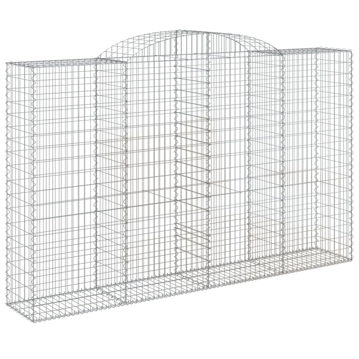 buede gabionkurve 3 stk. 300x50x180/200 cm galvaniseret jern